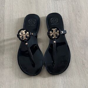 Tory Burch Mini Miller Jelly Sandals with Gold Accents
